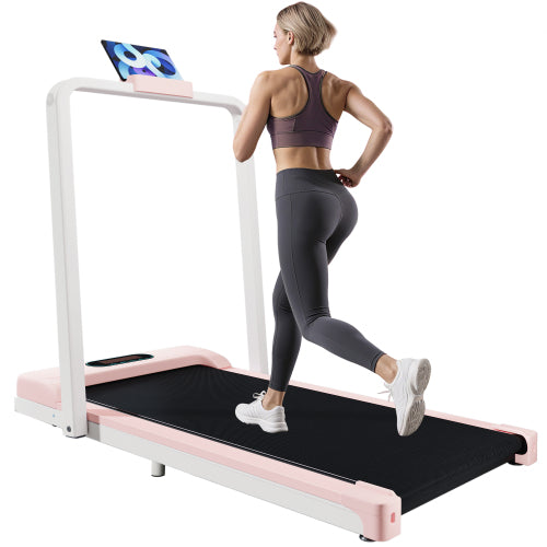 Folding Treadmill For Home Office Use,Under Desk Treadmill,1-6KM H, Portable Walking Running Machine With Bluetooth Speaker, Remote Control, LCD Display, Phone Holder.