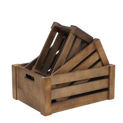 Vintage Wooden Bar Boxes Storage Rectangular Household Boxes