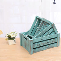 Vintage Wooden Bar Boxes Storage Rectangular Household Boxes