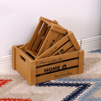 Vintage Wooden Bar Boxes Storage Rectangular Household Boxes