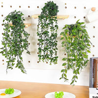3 Pack Artificial Hanging Plants In Pots Indoor Fake Trailing Plants Home Room UK NEW