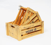 Vintage Wooden Bar Boxes Storage Rectangular Household Boxes
