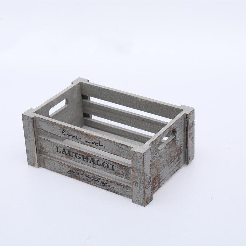 Vintage Wooden Bar Boxes Storage Rectangular Household Boxes