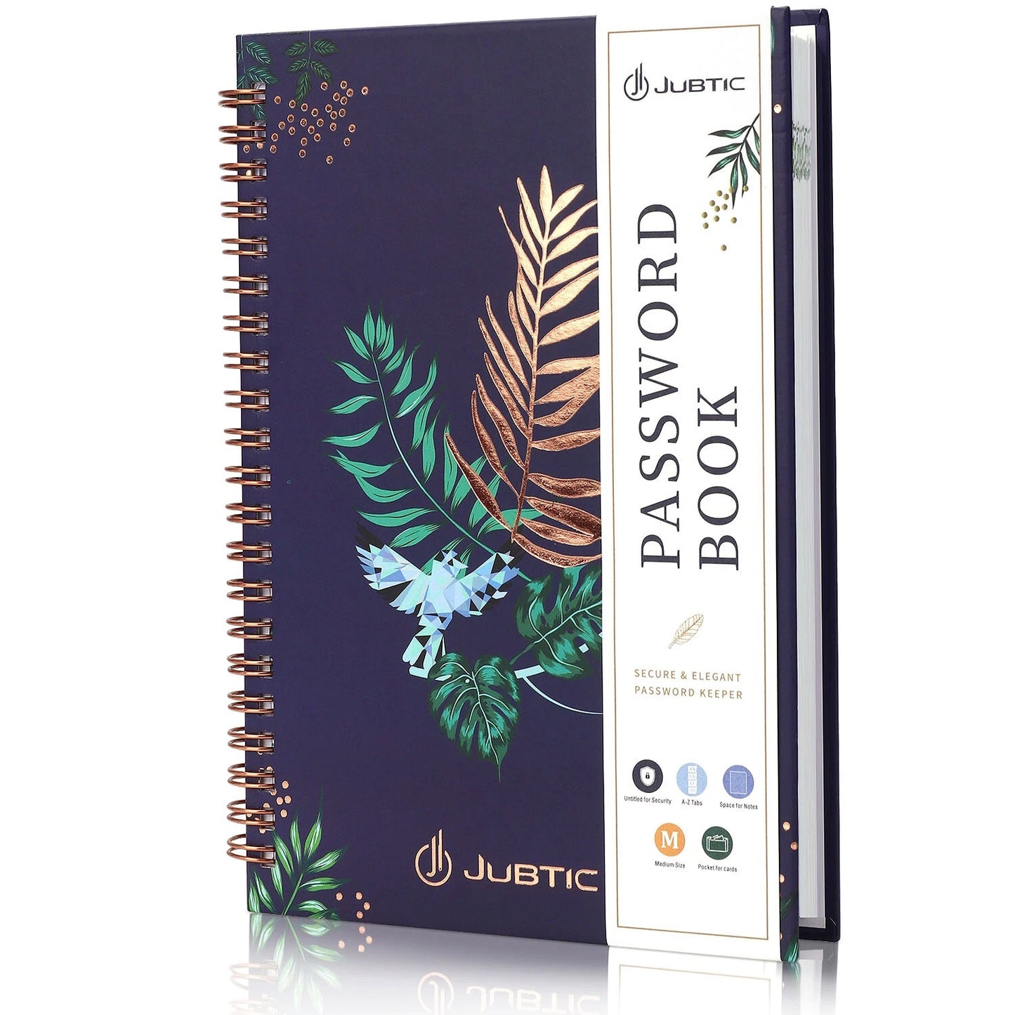 Spiral Flowers Internet Password Book With Alphabetical Tabs Logbook 140 Pages