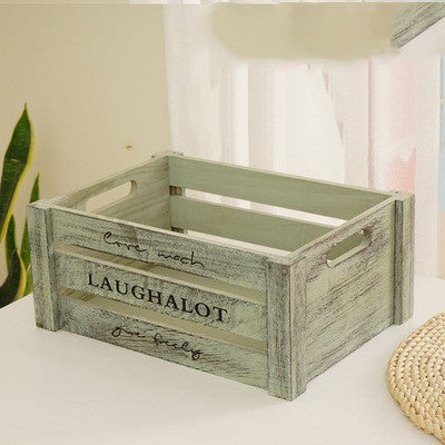 Vintage Wooden Bar Boxes Storage Rectangular Household Boxes
