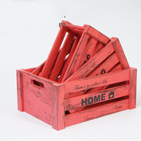 Vintage Wooden Bar Boxes Storage Rectangular Household Boxes