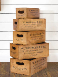 Vintage Wooden Bar Boxes Storage Rectangular Household Boxes