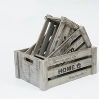 Vintage Wooden Bar Boxes Storage Rectangular Household Boxes