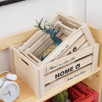 Vintage Wooden Bar Boxes Storage Rectangular Household Boxes