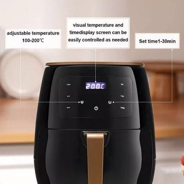 6L Air Fryer Large Capacity Digital Touch Screen Mulitifunction Oil Free Cooking