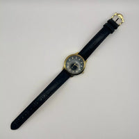 Rotary Ladies' Diamond Set Dial Black Leather Strap Watch