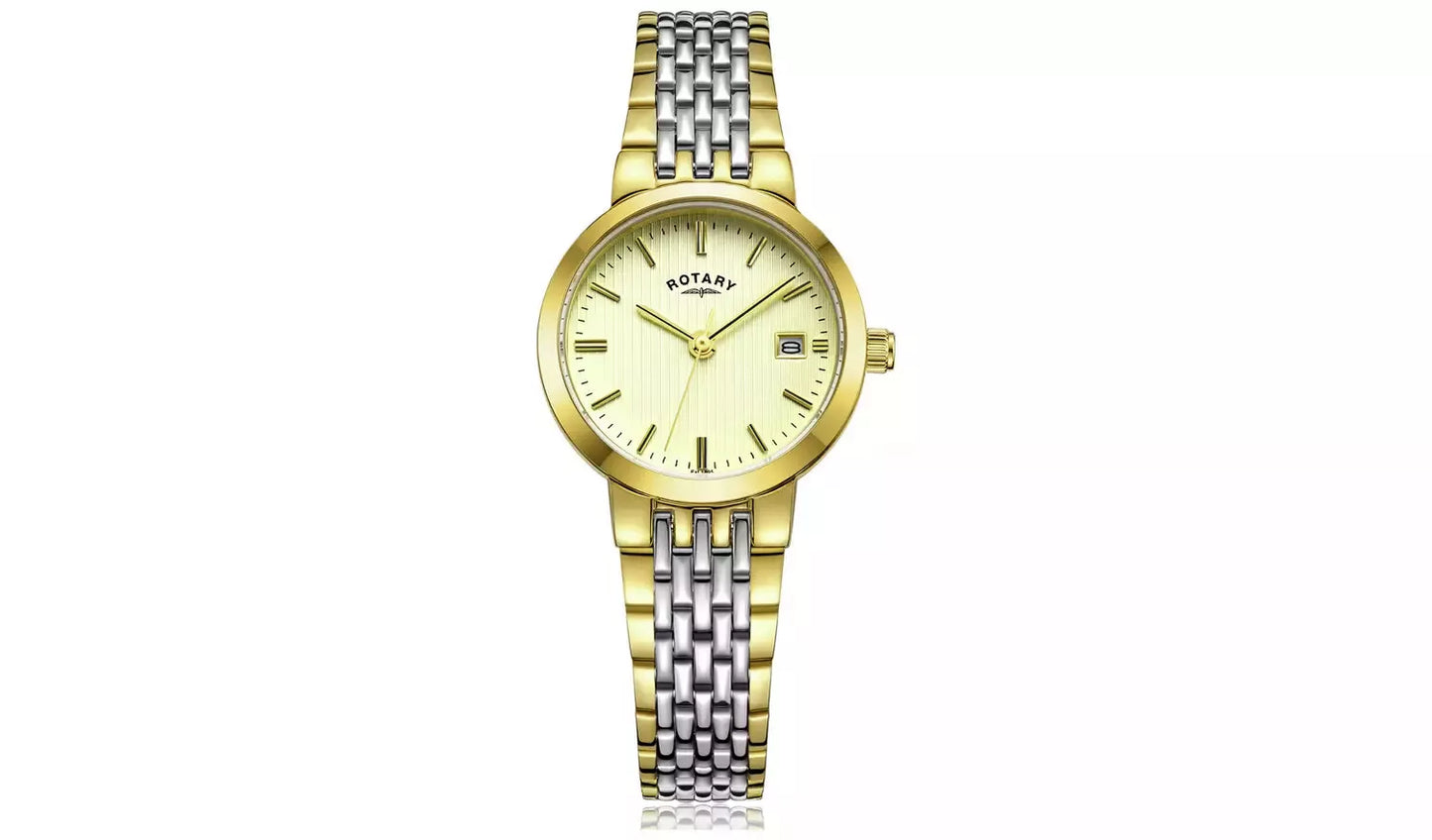 Rotary Ladies Two Tone Stainless Steel Bracelet Watch