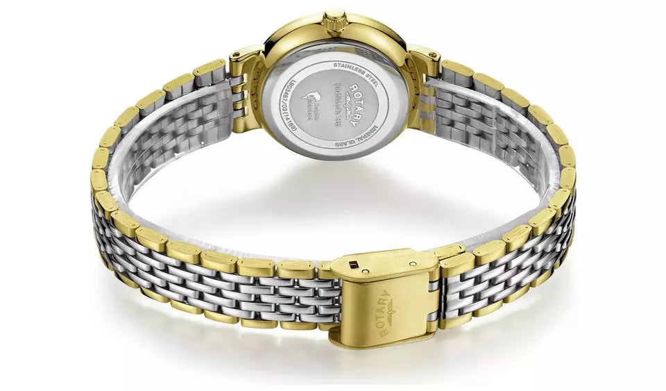 Rotary Ladies Two Tone Stainless Steel Bracelet Watch