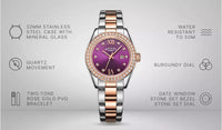 Rotary Ladies Two Tone Rose Gold Plated Bracelet Watch