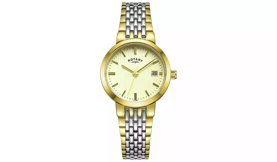 Rotary Ladies Two Tone Stainless Steel Bracelet Watch