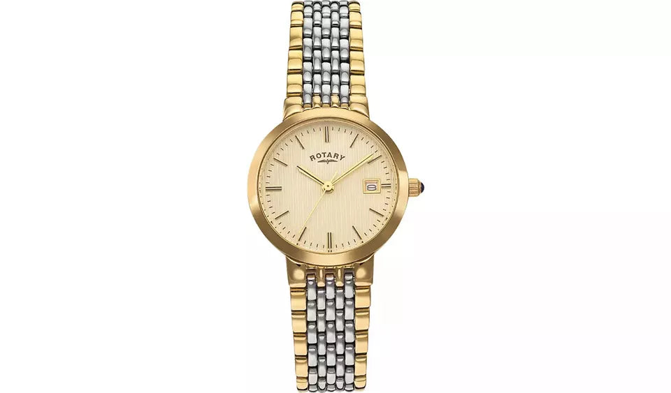 Rotary Ladies Two Tone Stainless Steel Bracelet Watch