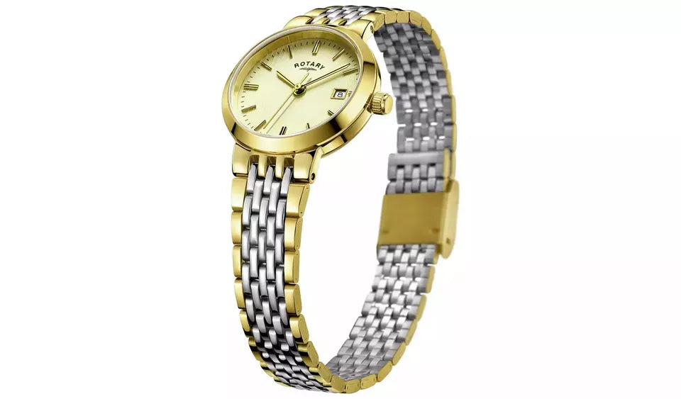 Rotary Ladies Two Tone Stainless Steel Bracelet Watch